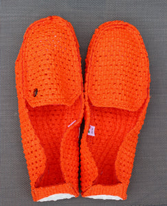 Duurzame en comfortabele loafers oranje